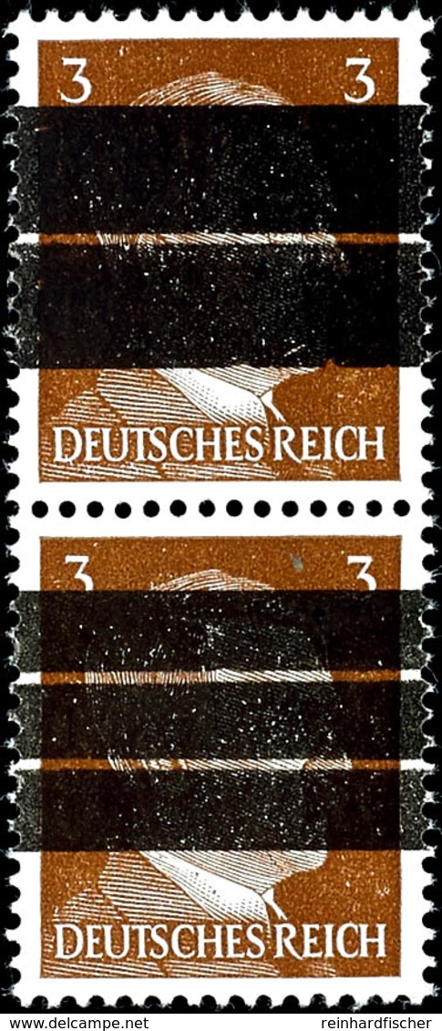 3 + 3 Pfg., Senkrechter Zusammendruck, Postfrisch, Geprüft Zierer, Mi. 150.-, Katalog: SZd2 ** - Barsinghausen