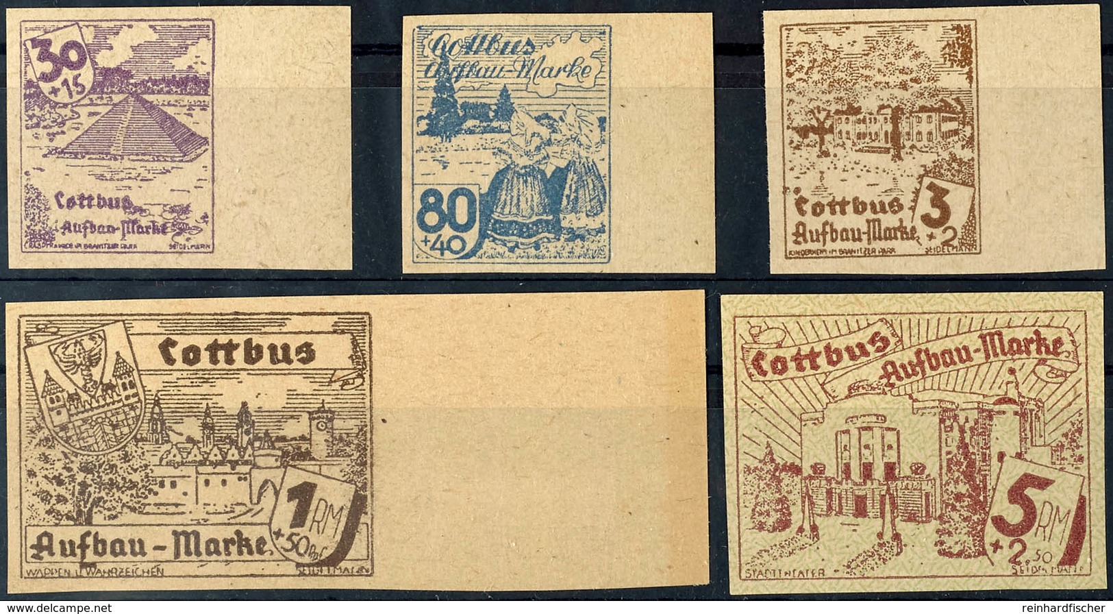 Mi. 2w, 12w, 16w, 20w Und 21w Alle Ungezähnt, Tadellos Postfrisch, Mi. 400.-, Katalog: 2U,u.a. ** - Cottbus