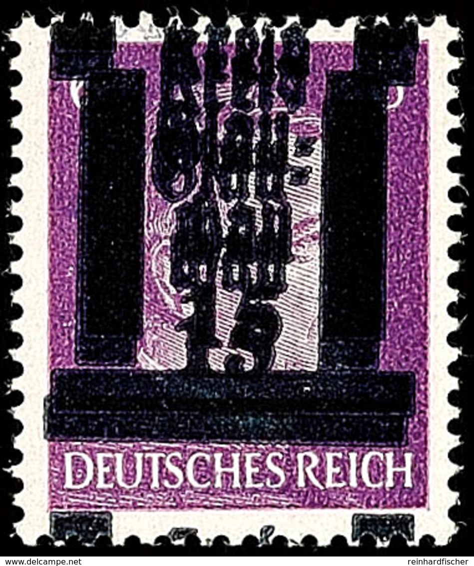 6 Pfg Hitler Lebhaftviolett Mit Doppeltem Aufdruck, Postfrisches Kabinettstück, Doppelt Geprüft Sturm, Katalog: 5bDD ** - Glauchau