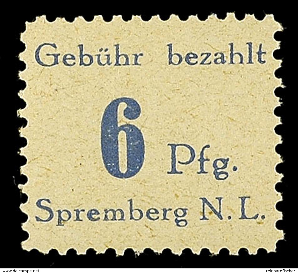 6 Pfg In Der Fehlfarbe "lebhaftblau", Ungebrauchtes Kabinettstück, Mi. 200.- Für **, Katalog: 4F * - Spremberg