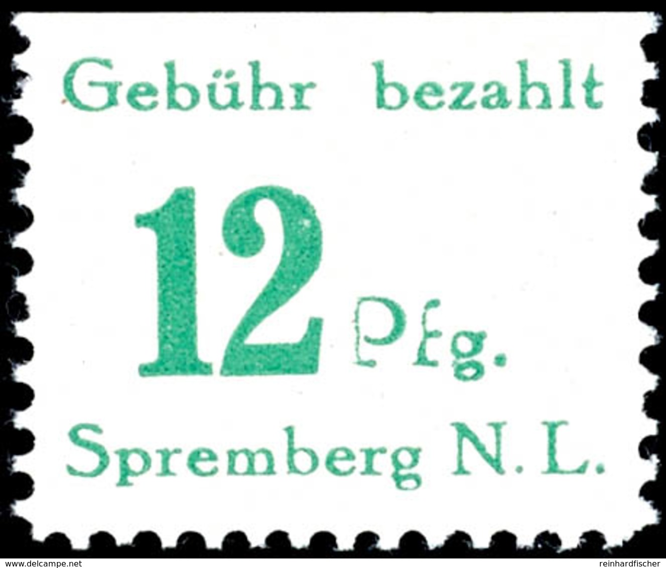 12 Pfg Gelblichgrün, "enger Abstand Zwischen 12 Und Pfg.", Postfrisch, Mi. 250.-, Katalog: 24AXIII ** - Spremberg