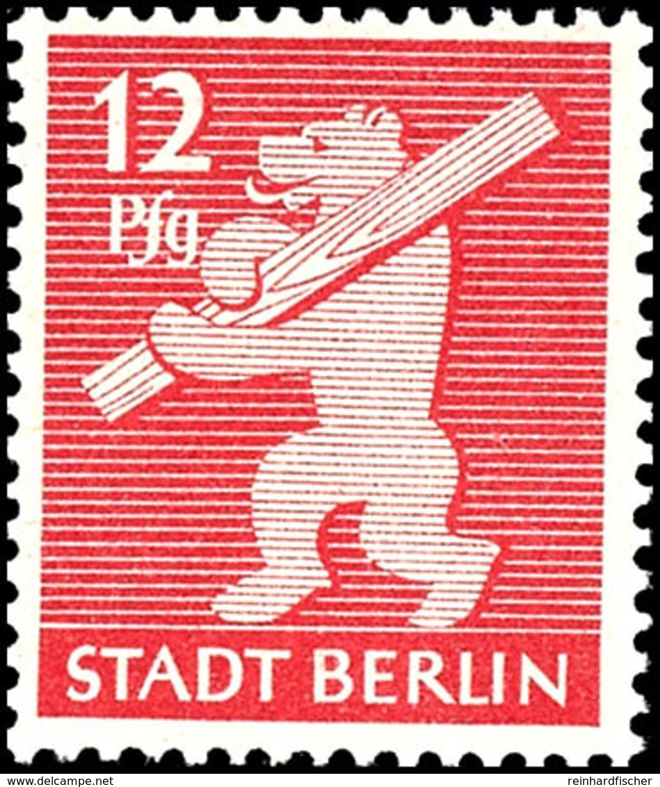 12 Pf Berliner Bär In Angegebener Type Tadellos Postfrisch, Tiefst Gepr. Busch BPP, Mi. 300,--, Katalog: 5AAwbx ** - Andere & Zonder Classificatie