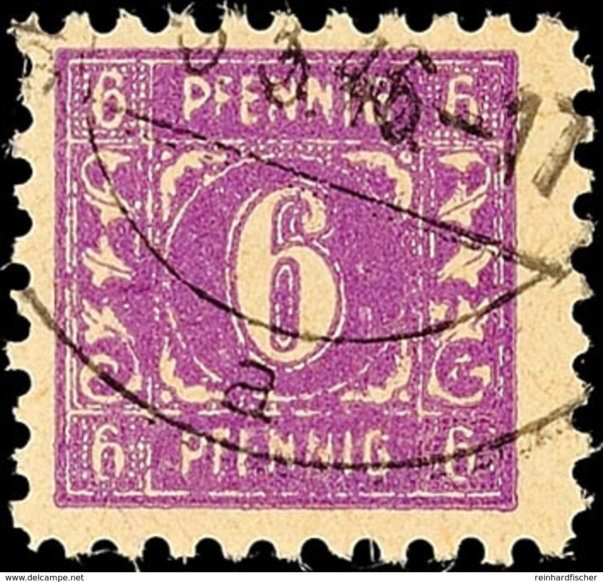 6 Pfg Dunkelrotviolett, Gestempelt, Tadellos, Geprüft Kramp BPP, Mi. 120.-, Katalog: 9d O - Andere & Zonder Classificatie