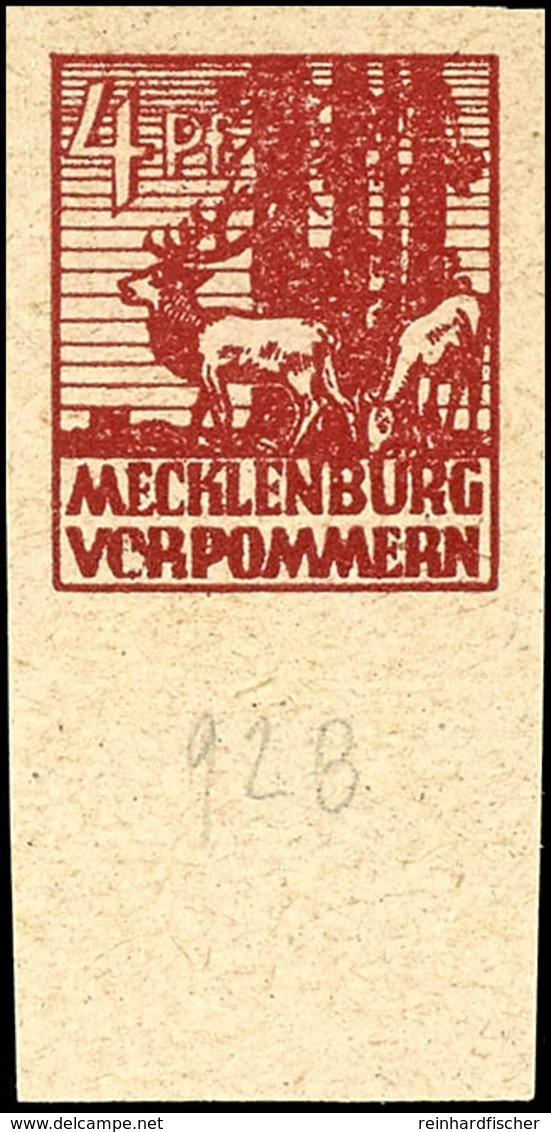 4 Pf Abschiedsausgabe In B-Farbe Tadellos Postfrisch, Tiefst Gepr. Kramp BPP, Mi. 450,--, Katalog: 31yb ** - Andere & Zonder Classificatie