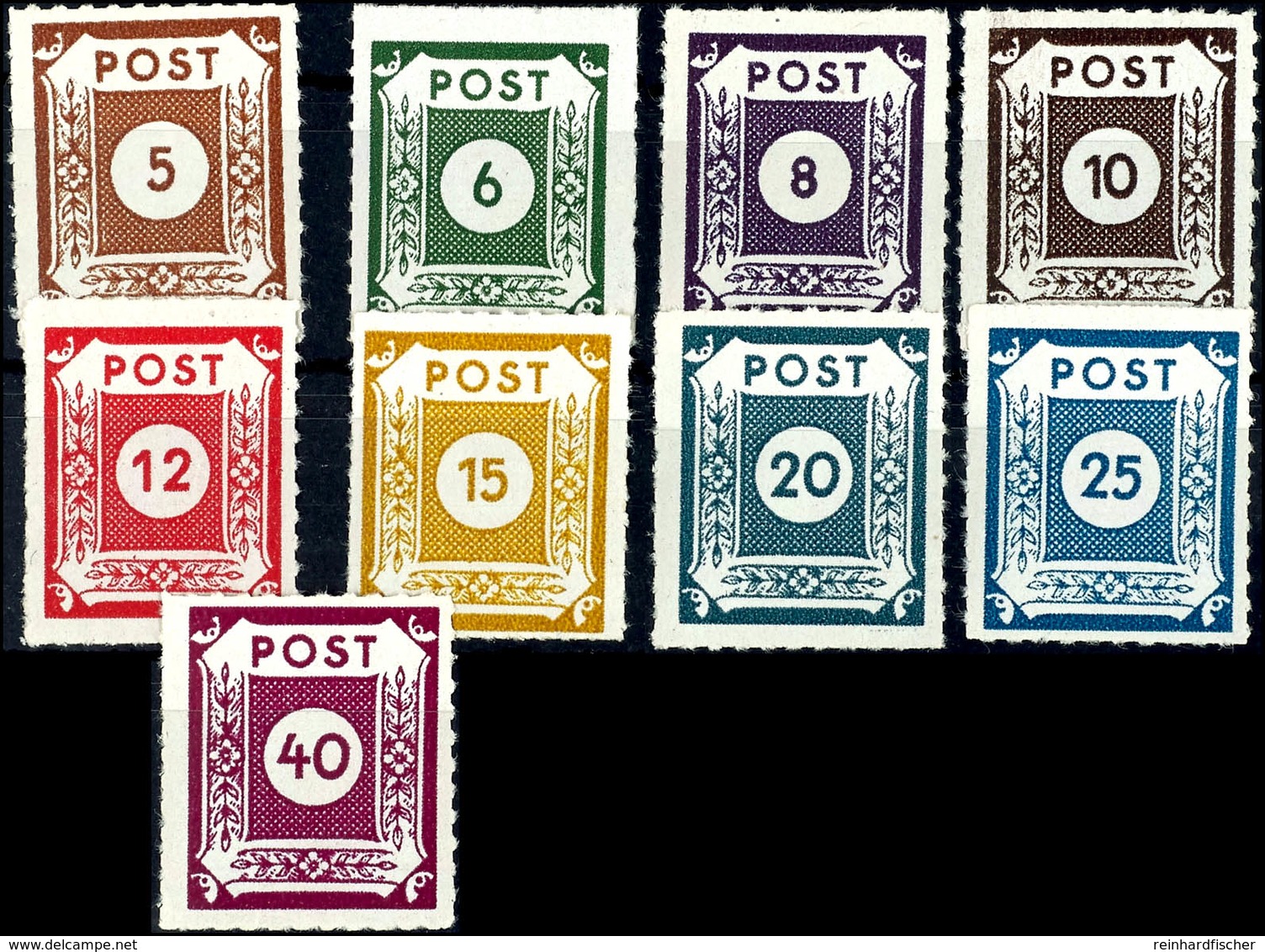 5-40 Pf Postmeistertrennung Loschwitz Komplett Tadellos Postfrisch, Jeder Wert Tiefst Gepr. Zierer BPP, Mi. 150,--, Kata - Andere & Zonder Classificatie