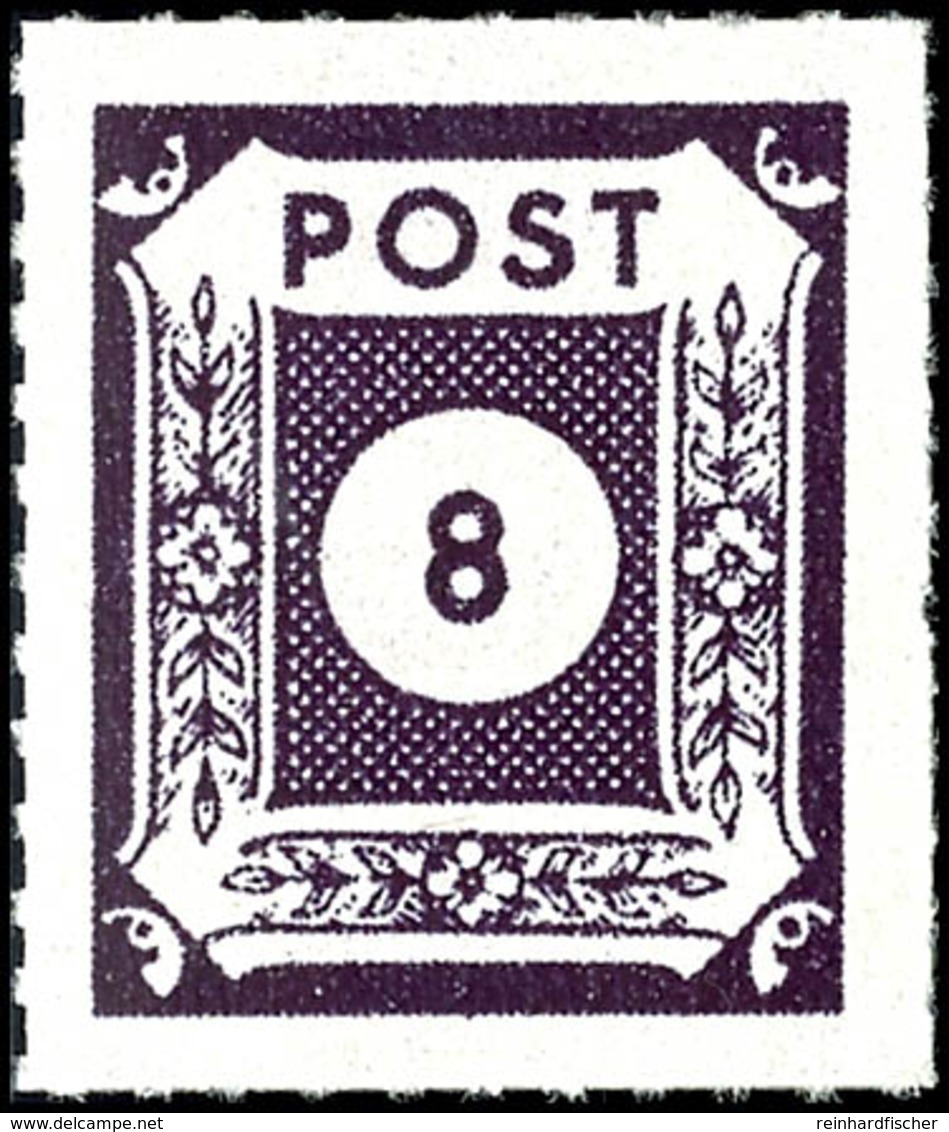 8 Pf Postmeistertrennung Loschwitz In B-Farbe Tadellos Postfrisch, Tiefst Gepr. Zierer BPP, Mi. 160,--, Katalog: 44Gb ** - Andere & Zonder Classificatie