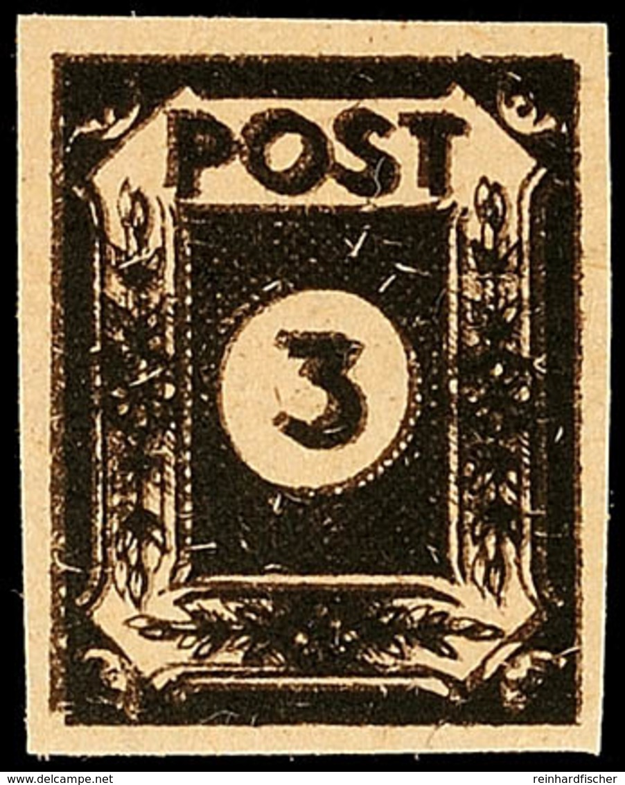 3 Pf. Type I  Und 10 Pf. In Type II Je Mit Dreifachdruck, Postfrisch, Kurzbefund Ströh BPP, Mi. 300.-, Katalog: 51/52atx - Andere & Zonder Classificatie