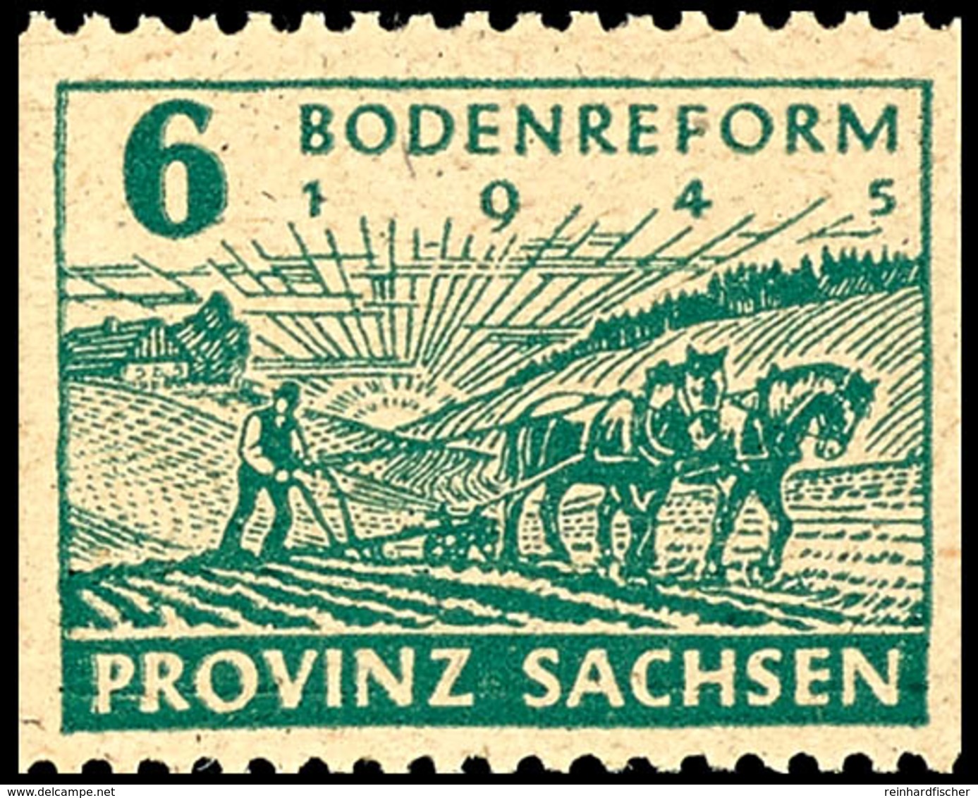 6 Pf Bodenreform Auf Y-Papier Waagerecht Gezähnt Tadellos Postfrisch, Tiefst Gepr. Ströh BPP, Mi. 350,--, Katalog: 85yaB - Andere & Zonder Classificatie