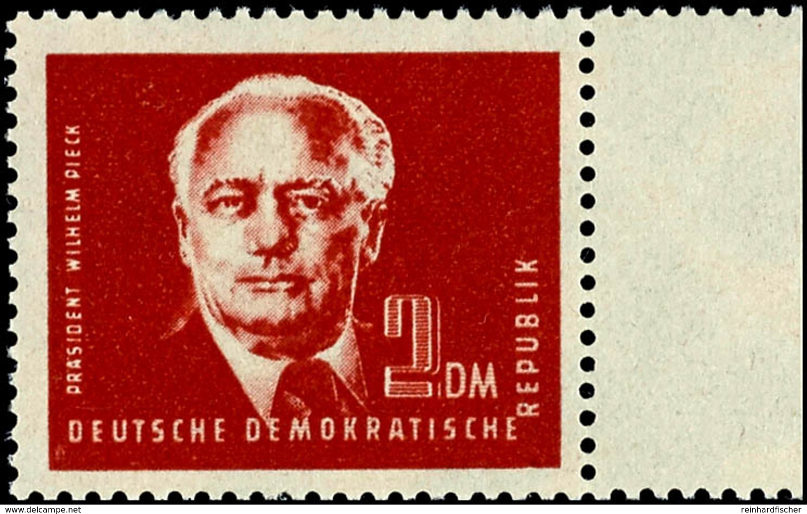 2 DM Pieck In Cc-Farbe Tadellos Postfrisch, Fotokurzbefund Paul BPP: "einwandfrei", Mi. 380,--, Katalog: 254cc ** - Andere & Zonder Classificatie