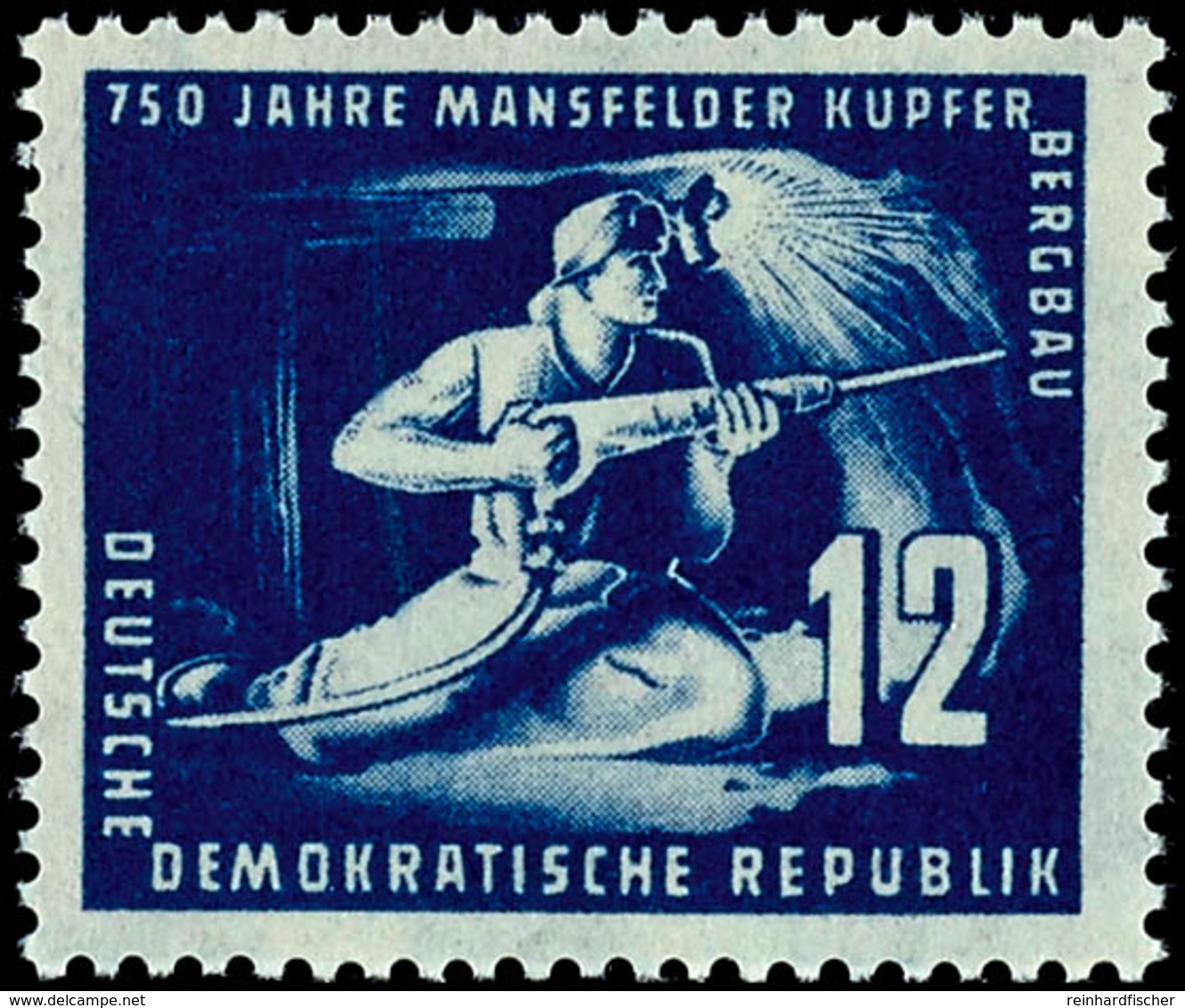 12 Pf Mansfelder Kupferschiefer In B-Farbe Tadellos Postfrisch, Tiefst Gepr. Weigelt BPP, Mi. 550,--, Katalog: 273b ** - Andere & Zonder Classificatie