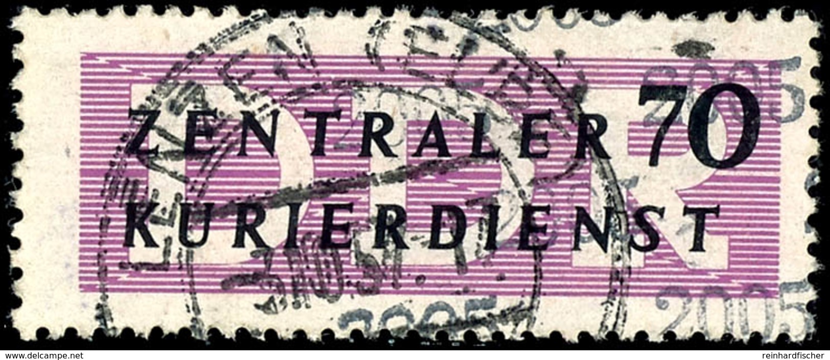 70 Pf. Billet Mit Kontrollziffer "2005", Tadellos, Gestempelt, Gepr. Engel, Mi. 180,-, Katalog: 13 O - Andere & Zonder Classificatie