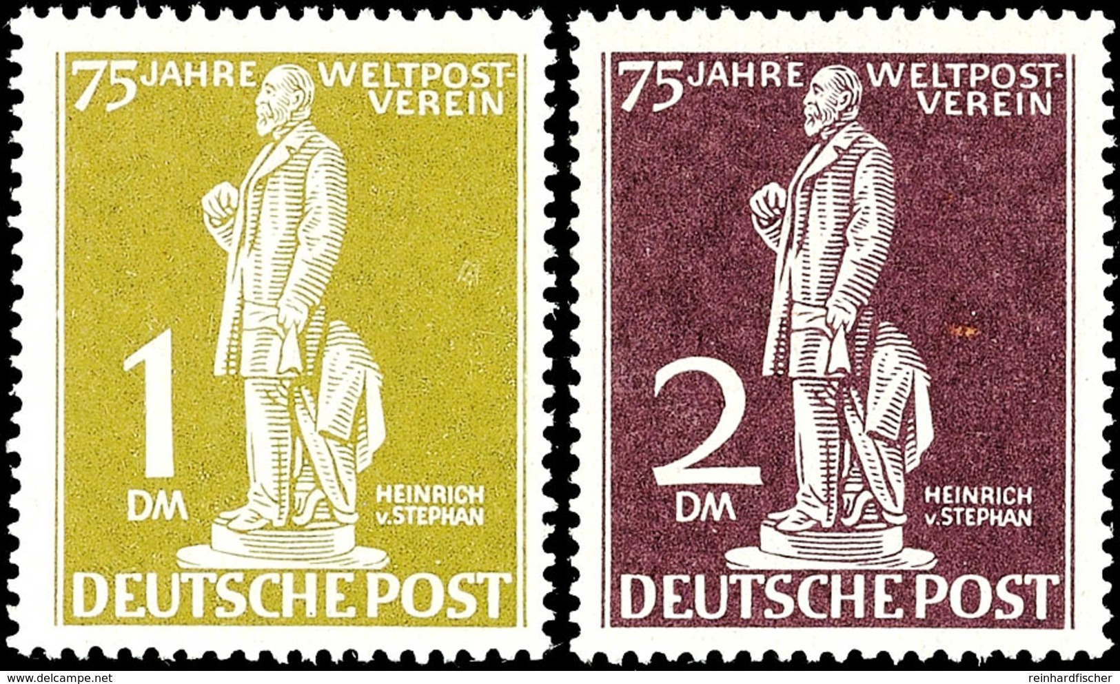 12 Pfg Bis 2 Mark "75 Jahre Weltpostverein" (UPU), Tadellos Postfrisch In Der Für Diese Ausgabe Normalen Zähnung, Unsign - Andere & Zonder Classificatie