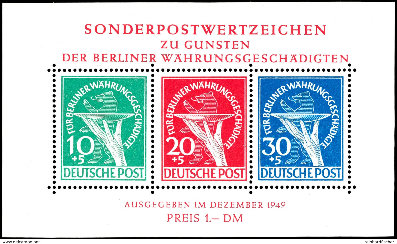 Währungsblock Tadellos Postfrisch, Tiefst Gepr. Schlegel BPP, Mi. 950,--, Katalog: Bl.1 ** - Andere & Zonder Classificatie