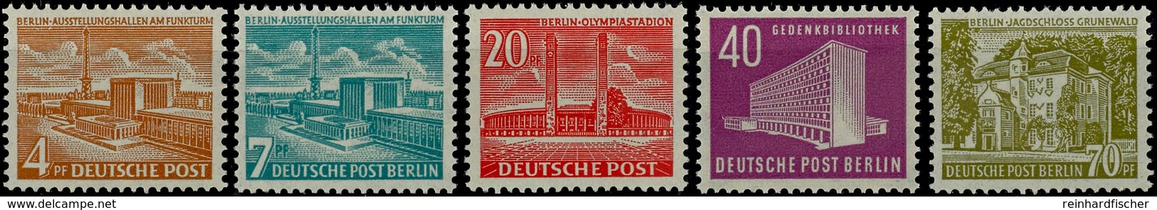 4 Bis 70 Pf., Berliner Bauten II Und III, 5 Werte Kpl. Postfrisch, Mi. 200.-, Katalog: 112/13,121/23 ** - Andere & Zonder Classificatie