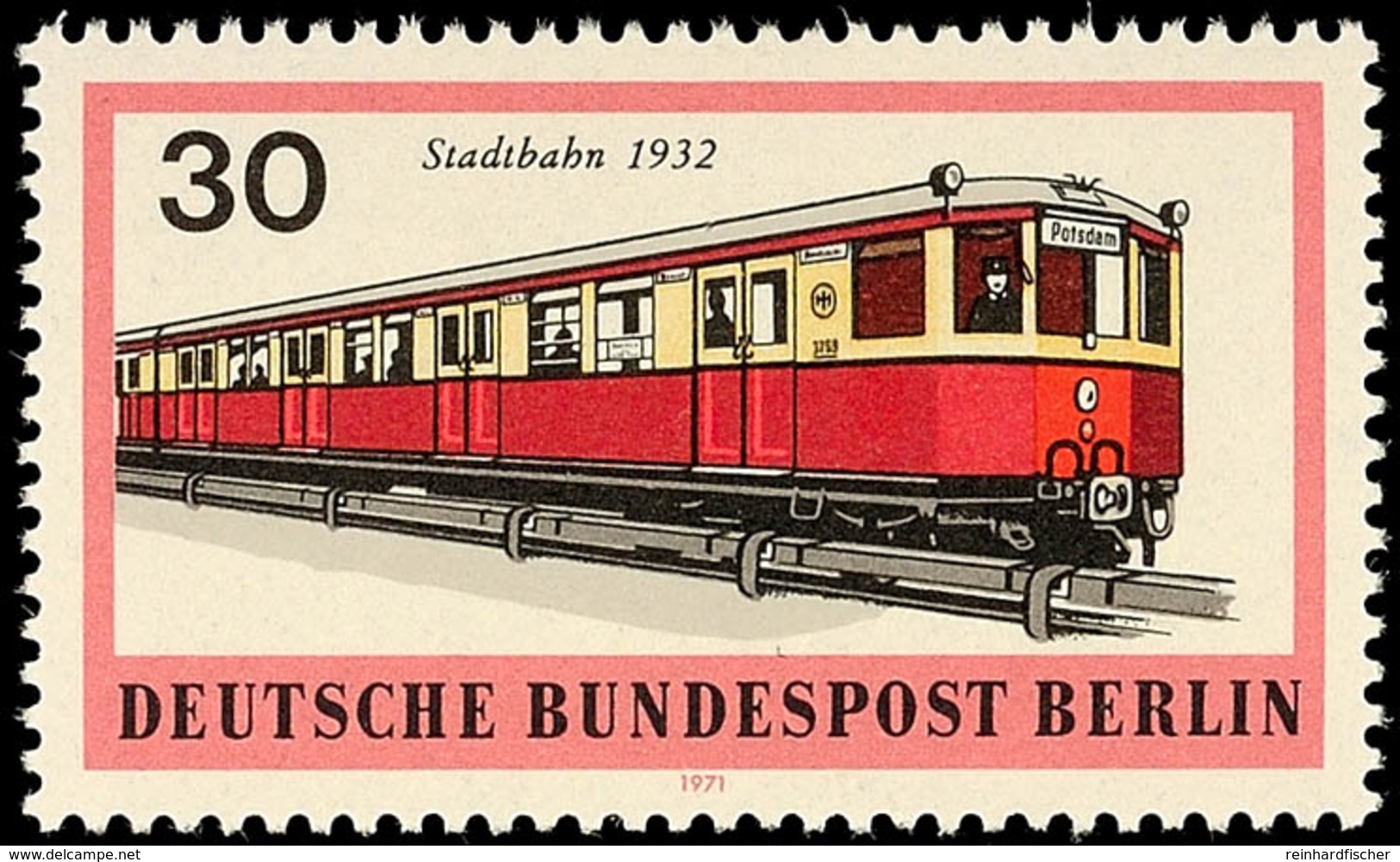 30 Pfg Stadtbahn 1932 Mit Plattenfehler  I "Wagennummer 3759 (statt 3769) Rechts Neben Der Wagentüre", Feld 38 Einer Tei - Andere & Zonder Classificatie