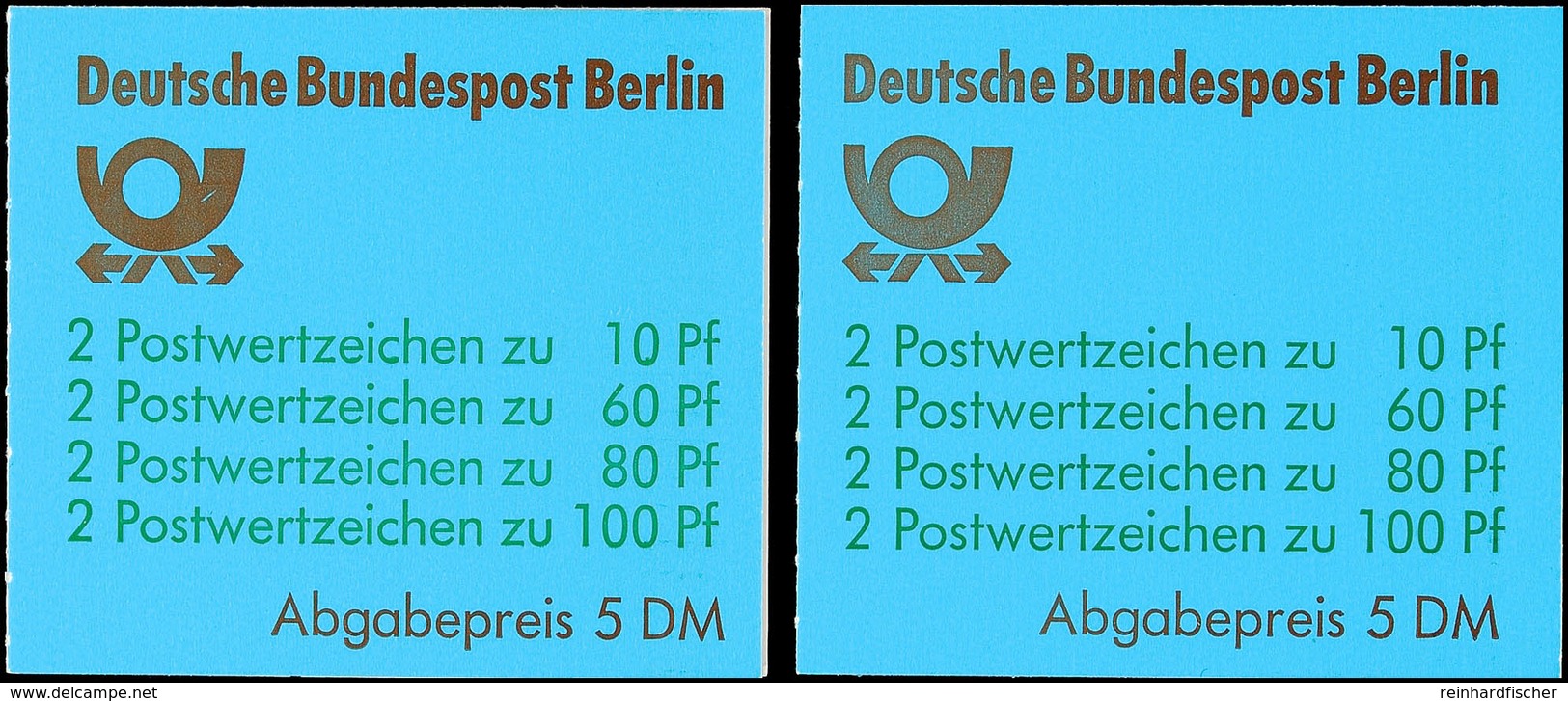 1989, Sehenswürdigkeiten, Das Letzte Heftchen Sowie Das Heftchenblatt Mit Berliner Stempel Kabinett, Mi. 240.-, Katalog: - Andere & Zonder Classificatie