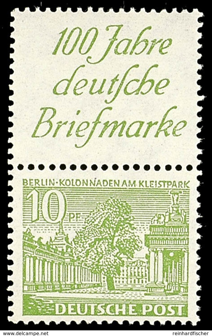 100 J. Dt. Briefmarke, Senkr. Zusammendr., Nahezu Postfrisch, Katalog: S3 * - Andere & Zonder Classificatie