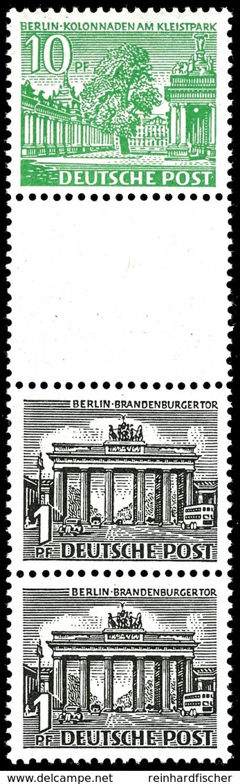 10+Z+10, Senkrechter Zusammendruck, Seitenrand Durchgezähnt, Postfrisch, Mi. 320.-, Katalog: SZ1A ** - Andere & Zonder Classificatie