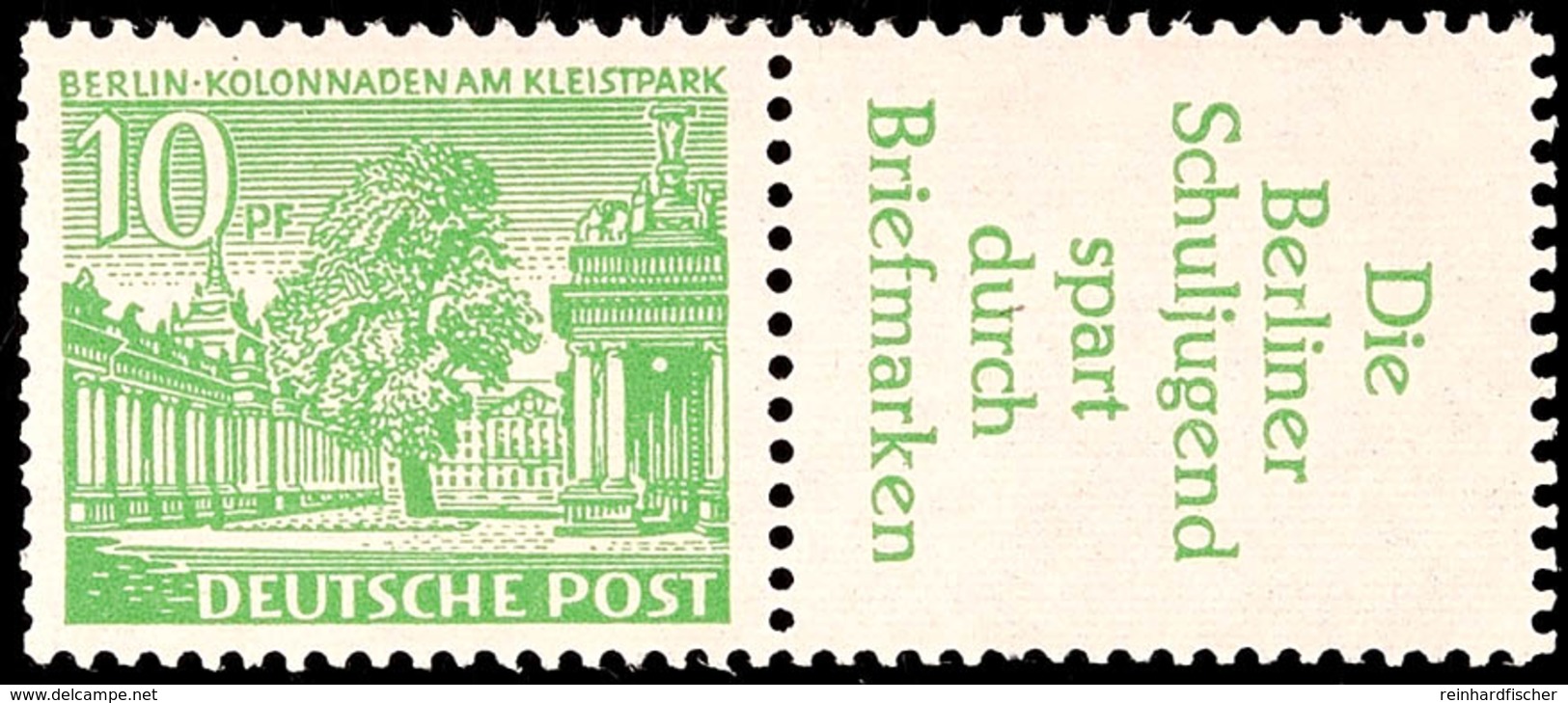 10 Pfg / Die Berliner Schuljugend Spart Durch Briefmarken, Tadellos Postfrisch, Mi. 90.-, Katalog: W21 ** - Other & Unclassified