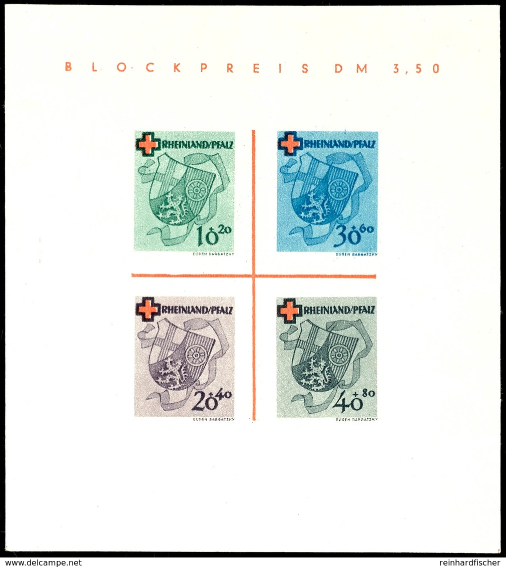 Blockausgabe "Rotes Kreuz", Type I/V, Ungebraucht Ohne Gummi, Wie Verausgabt, Mi. 120,-, Katalog: Bl.1I (*) - Other & Unclassified