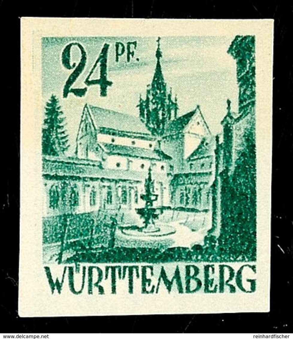 24 Pfg Freimarkenausgabe, Ungezähnt, Tadellos Postfrisch, Mi. 75.-, Katalog: 22U ** - Other & Unclassified