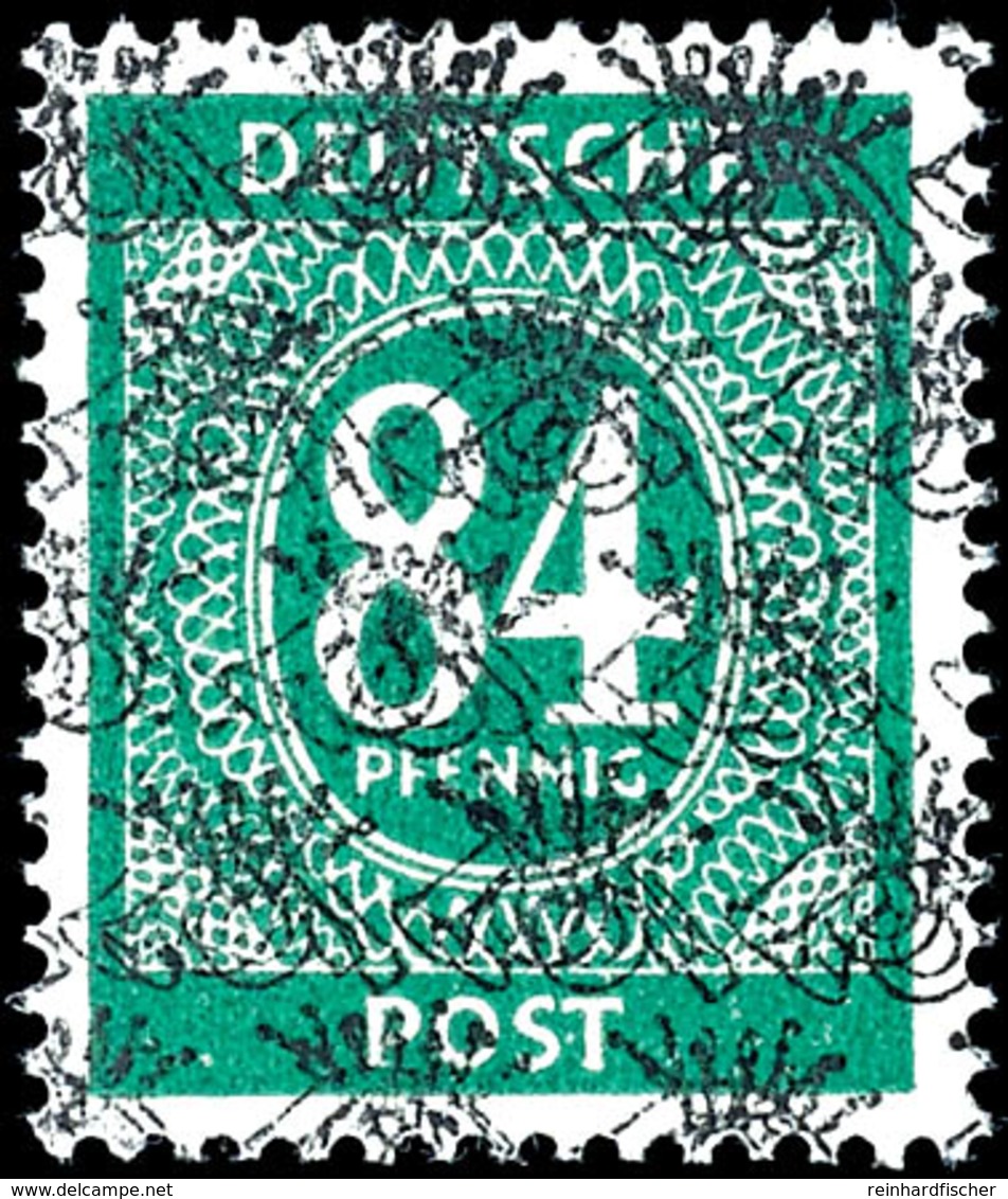 84 Pfg. Ziffer Mit Kopfstehendem Doppeltem Netzaufdruck, Postfrisch, Gepr. Schlegel BPP, Mi. 160.-, Katalog: 68IIKD ** - Andere & Zonder Classificatie