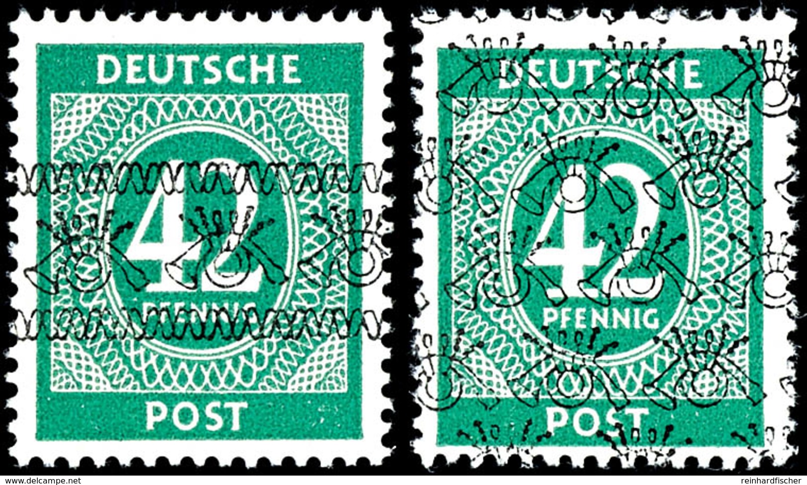 1 - 80 Pfg. Ziffer Mit Band Und Netzaufdruck Kopfstehend, Postfrisch, Geprüft Dr. Dub, Fotoattest Schlegel BPP, Mi. 2.80 - Andere & Zonder Classificatie