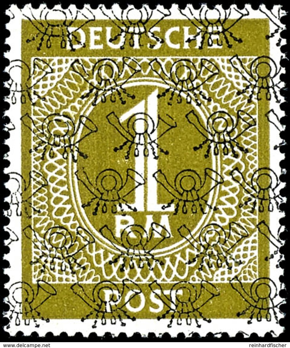 1 RM Ziffer Mit Netzaufdruck, Postfrisch, Geprüft Dr. Dub Und Schlegel BPP, Mi. 500.-, Katalog: AIX/II ** - Andere & Zonder Classificatie