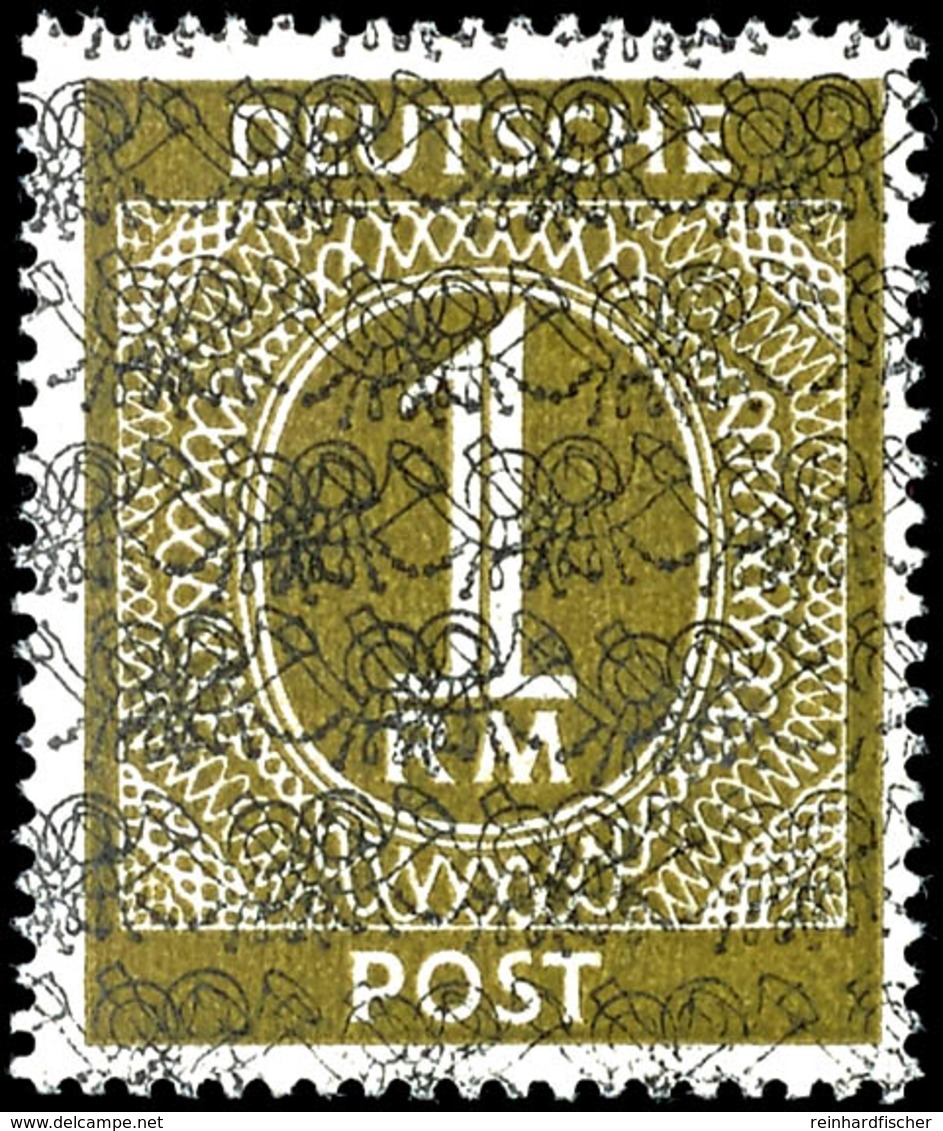 1 DM Mit Doppeltem Netzaufdruck, Tadellos Postfrisch, Fotoattest Schlegel BPP "echt Und Einwandfrei", Mi. 1400,-, Katalo - Andere & Zonder Classificatie