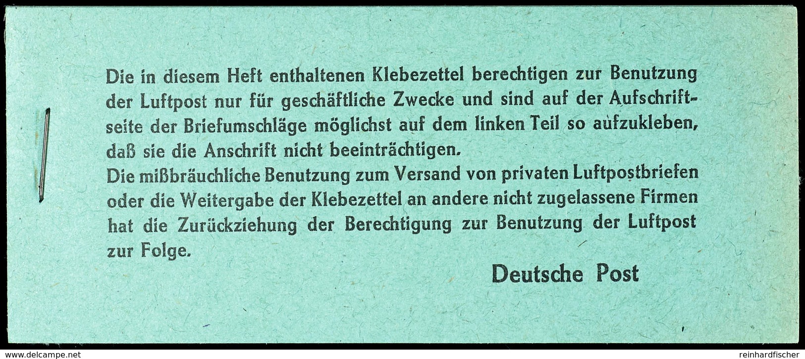 Flugpost-Zulassungsmarke (JEIA-Marke) Komplettes Markenheftchen Tadellos Postfrisch, Mi. 80.-, Katalog: FZI ** - Andere & Zonder Classificatie