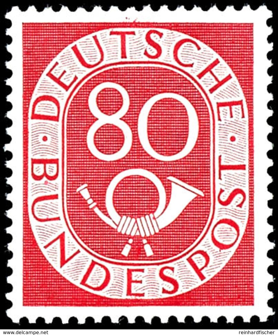 80 Pfennig Posthorn, Tadellos Postfrisch, Fotobefund H.-D. Schlegel BPP (2019): "Die Qualität Ist Einwandfrei." Mi. 500, - Other & Unclassified