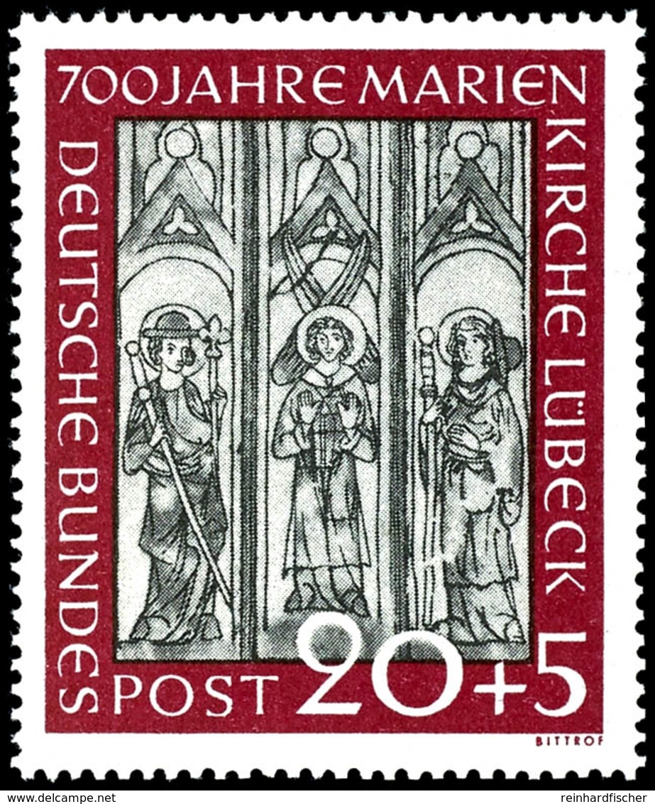 20 Pfg Marienkirche Mit Plattenfehler I "Sprung Im Mittleren Fresko über Figur" - Seltener Und Nur Auf Feld 24 Einer Tei - Andere & Zonder Classificatie