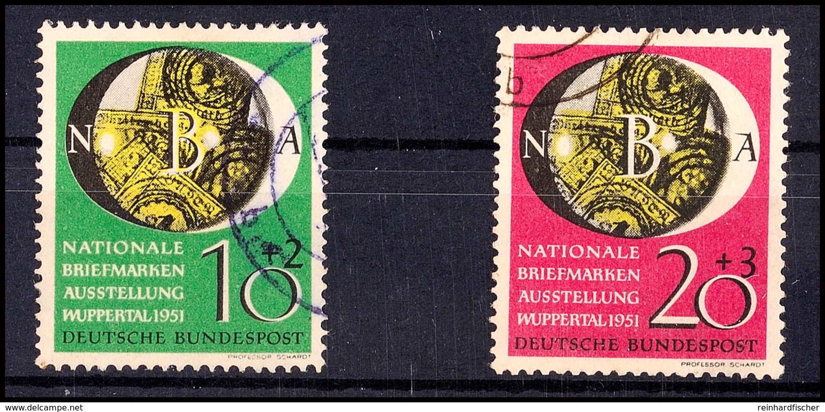 10 Pfg Und 20 Pfg Nationale Briefmarken Ausstellung, Tadellos Gestempelt, Mi. 110.-, Katalog: 141/42 O - Andere & Zonder Classificatie