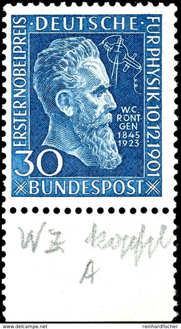 30 Pf. Röntgen Mit Wasserzeichen Z Tadellos Postfrisch, Gepr. Schlegel BPP, Mi. 320,--, Katalog: 147Z ** - Other & Unclassified