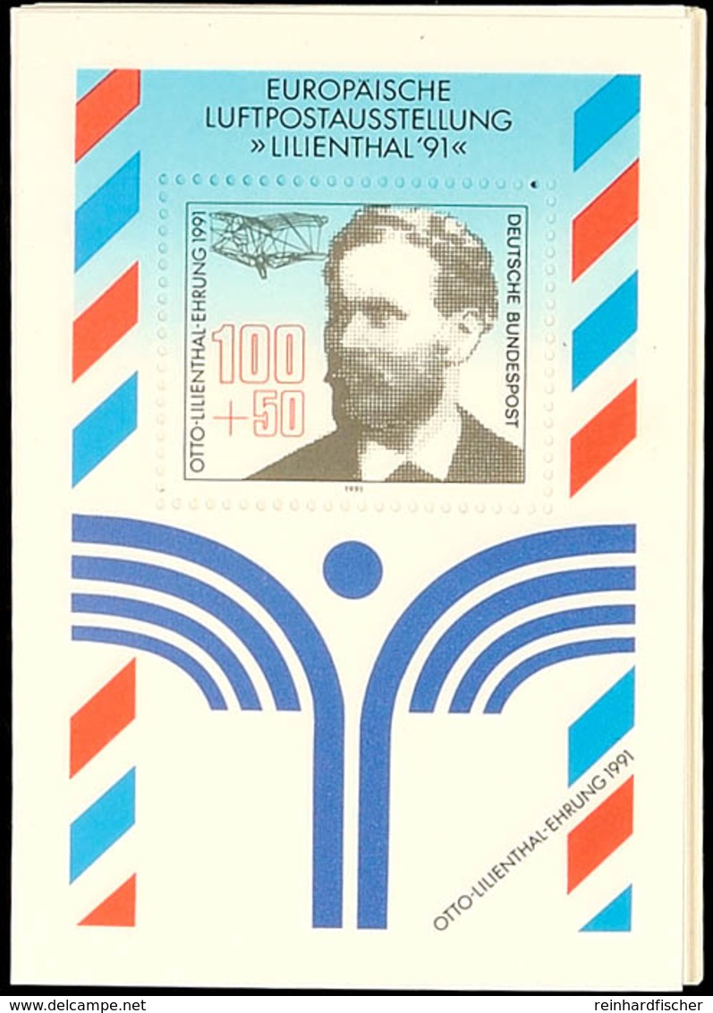 1991, Block-Ausgabe "Otto Lilienthal", 24 Stück Postfrisch, 108.-, Katalog: Bl.24(24) ** - Andere & Zonder Classificatie