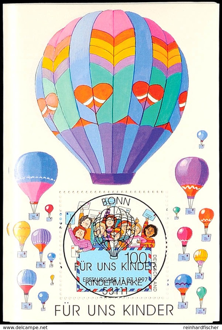 1997, Block-Ausgabe "Für Uns Kinder", 50 Stück Mit ESST BONN, Mi. 110.-, Katalog: Bl.40(50) ESST - Other & Unclassified