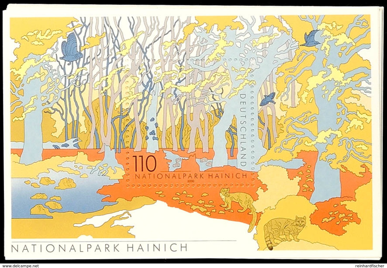 2000, Block-Ausgabe "Nationalpark Hainich", 50 Stück Postfrisch, Mi. 100.-, Katalog: Bl.52 ** - Other & Unclassified