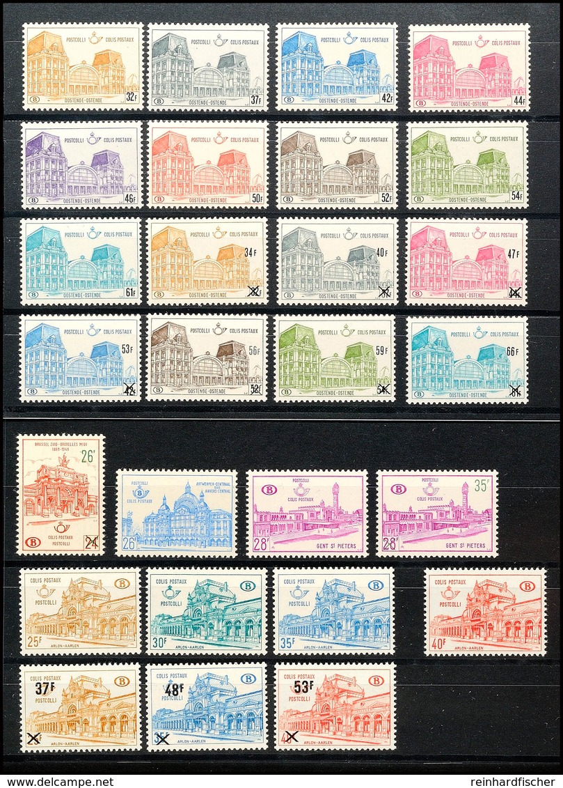 1963 - 1971, Bahnhöfe, 27 Verschiedene Tadellos Postfrische Marken, Mi. 175.-, Katalog: 55/82 ** - Sonstige & Ohne Zuordnung