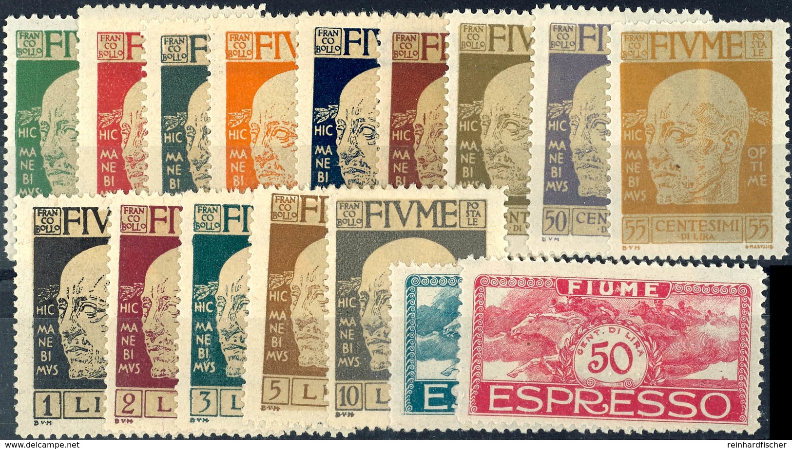 Kpl. Satz, Dabei MiNr. 109-111 *, Sonst Alle Postfrisch, Mi. 350,--, Katalog: 98/113 **, * - Fiume