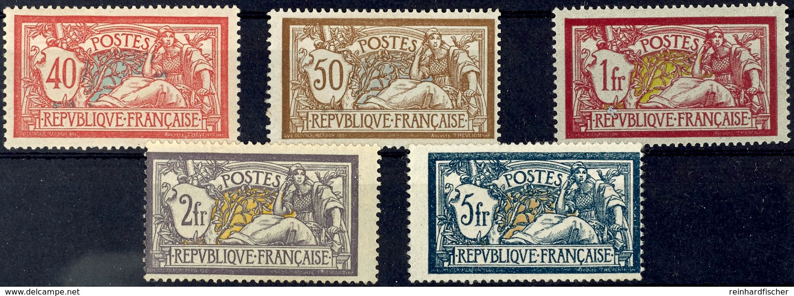 1900, 40c., 5 Fr. Meusen, Kpl. Ungebraucht, 1 Fr. Postfrisch, 50c., 2 Fr. Und 5 Fr. Mit Neugummierung, Mi. 1.100.- Für * - Other & Unclassified