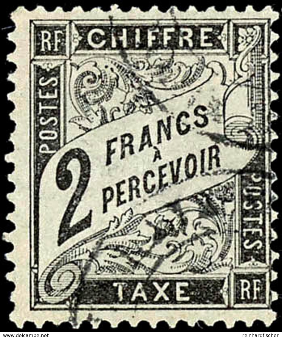 1881, 2 Fr. Schwarz, Gestempelt, Tadellos, Mi. 900.-, Katalog: 22 O - Other & Unclassified