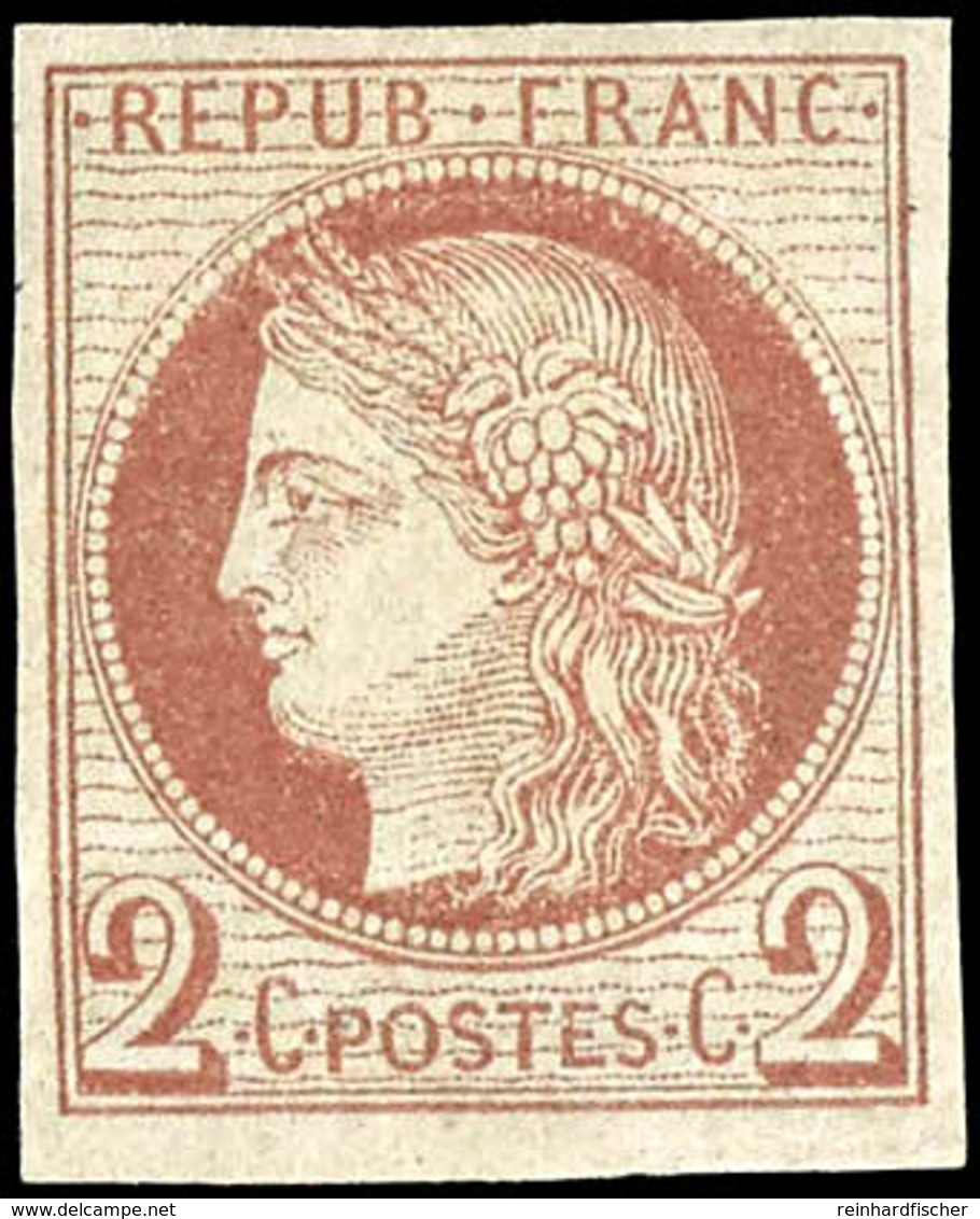 1872, 2 Cent Rotbraun, Allseits Gut Gerandet, Ungebraucht, Mi.  550,-, Katalog: 15 * - Andere & Zonder Classificatie