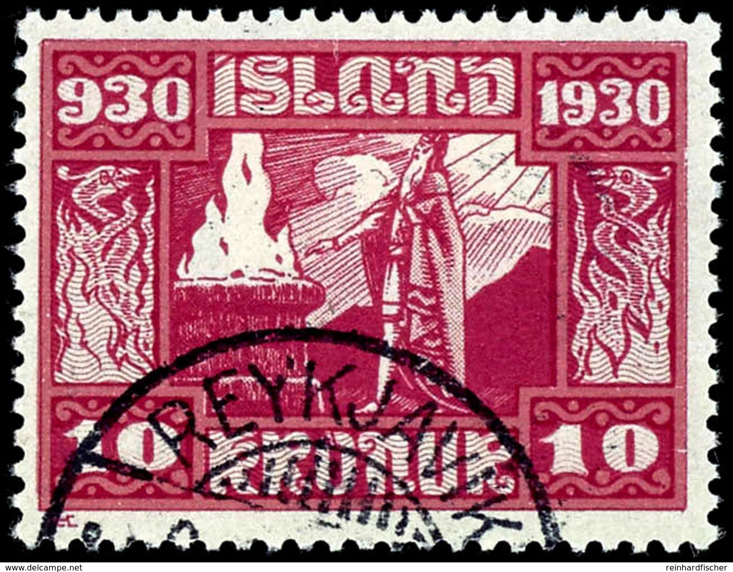 1930, 3A-10 Kronen Allthing Komplett Gestempelt Inklusive Flugpostmarke, Mi. 750,-, Katalog: 125/40 O - Andere & Zonder Classificatie
