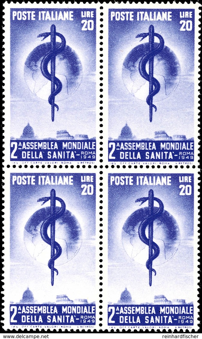 20 L. Weltgesundheitskongress, Postfrischer 4er-Block, Mi. 200,-, Katalog: 780 ** - Zonder Classificatie