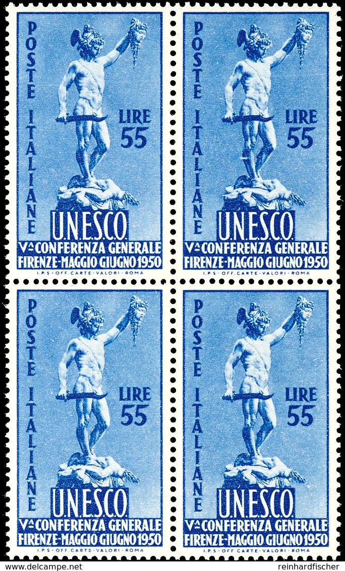 20 U. 55 L. UNESCO, Postfrische 4er-Blocks, Mi. 320.-, Katalog: 791/92 ** - Zonder Classificatie