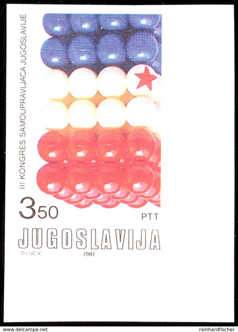 3,50 Din. Kongress Der Selbstverwalter, Ungezähnt Aus Der Rechten Unteren Bogenecke, Postfrisch, Tadellos, Katalog: 1891 - Andere & Zonder Classificatie