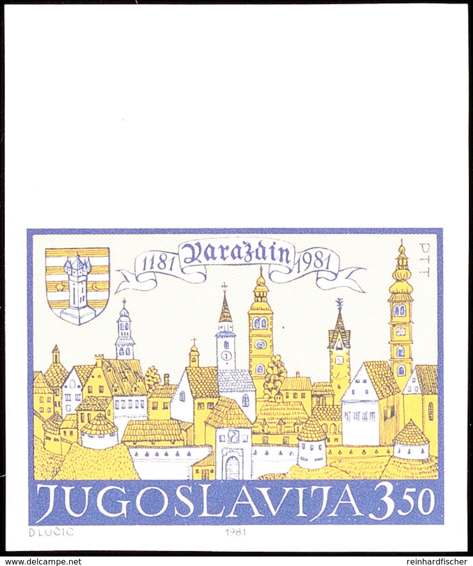 3,50 Din. Stadt Varazdin, Ungezähnt Vom Oberrand, Postfrisch, Tadellos, Katalog: 1897U ** - Andere & Zonder Classificatie