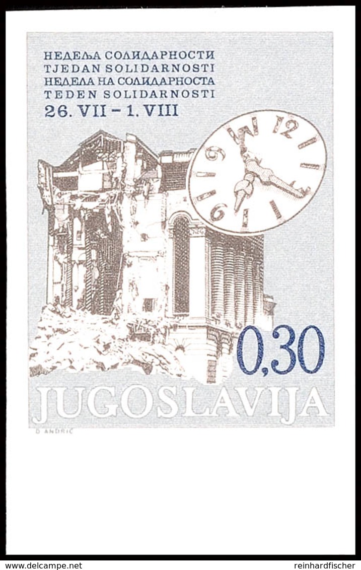 0,30 Din. Solidaritäts-Wochen, Ungezähnt Vom Unteren Bogenrand, Postfrisch, Gepr. U. Fotoattest Velickovic, Katalog: 50U - Other & Unclassified