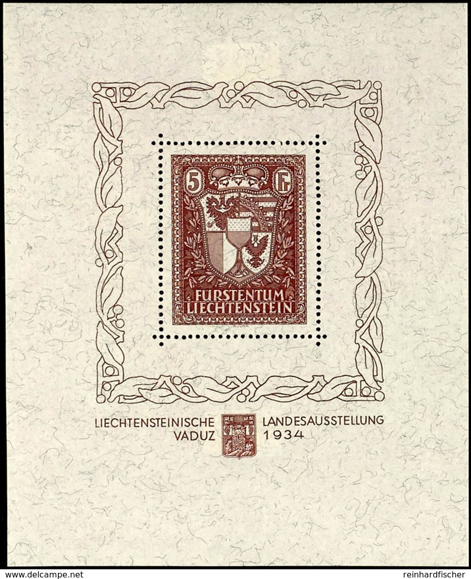 1934, Vaduz-Block, Ungebraucht, Mi. 1.700.-, Katalog: Bl.1 * - Andere & Zonder Classificatie