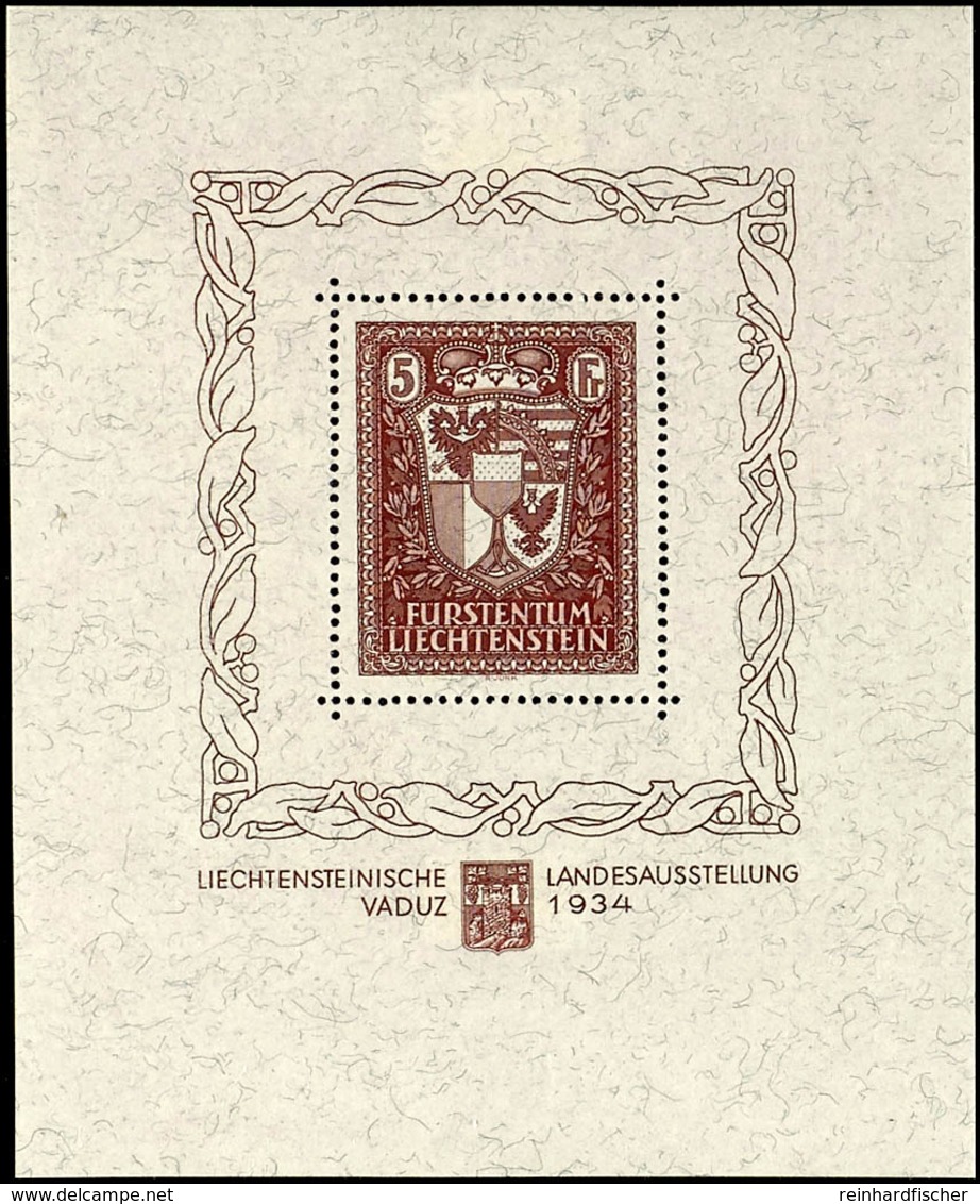 1934, Vaduz-Block, Ungebraucht, Mi. 1.700.-, Katalog: Bl.1 * - Other & Unclassified